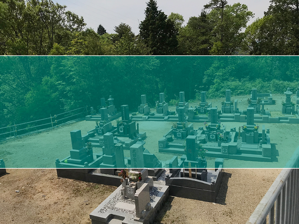 寿福寺墓地の墓地風景