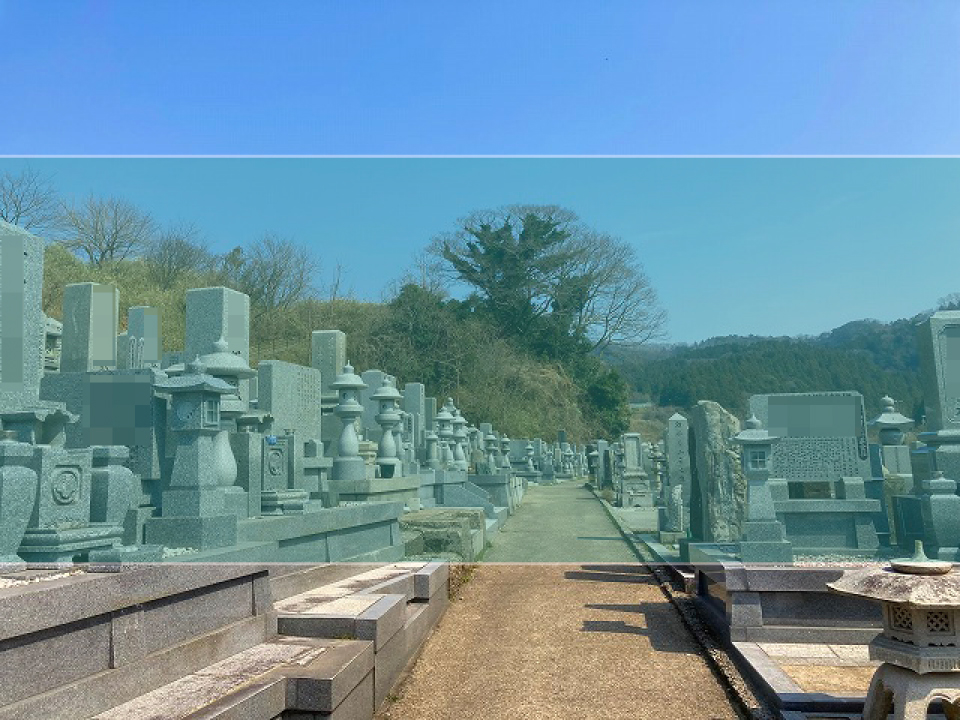 一日市墓地の墓地風景