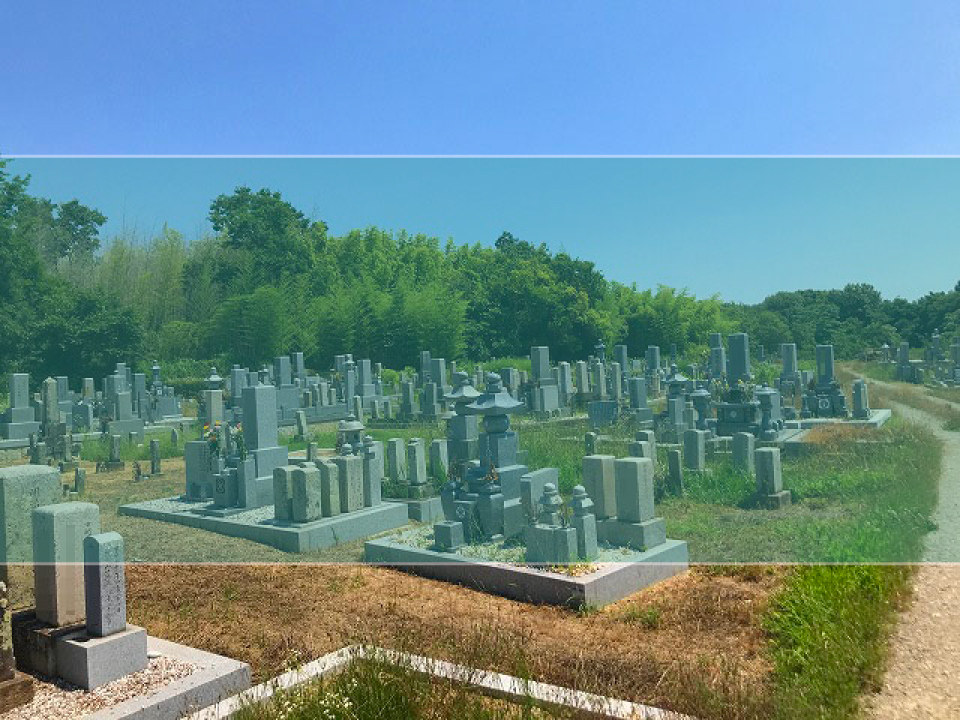 上北古墓地の墓地風景