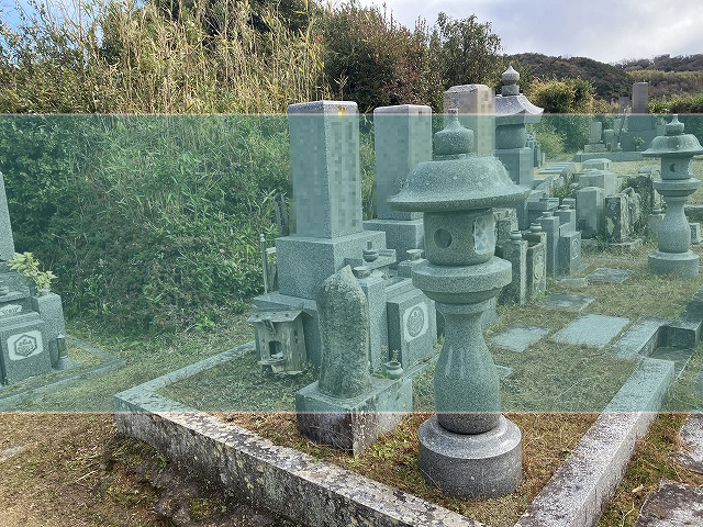 下司大池墓地の墓地風景