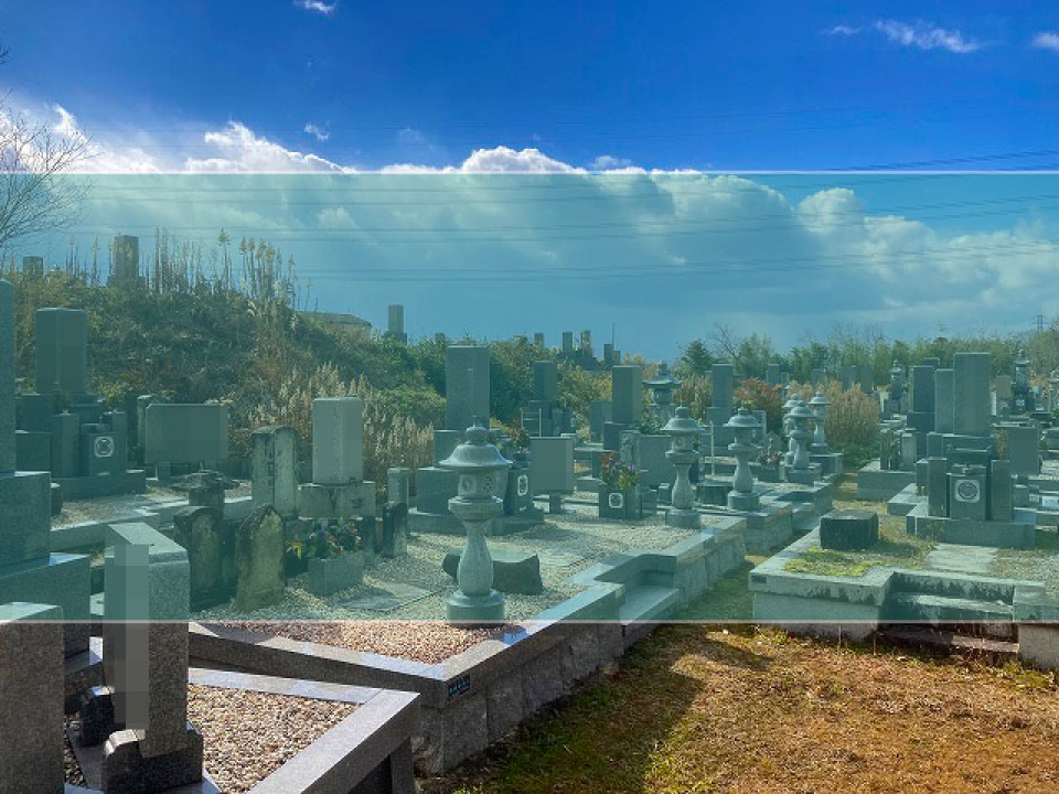 下石野墓地の墓地風景
