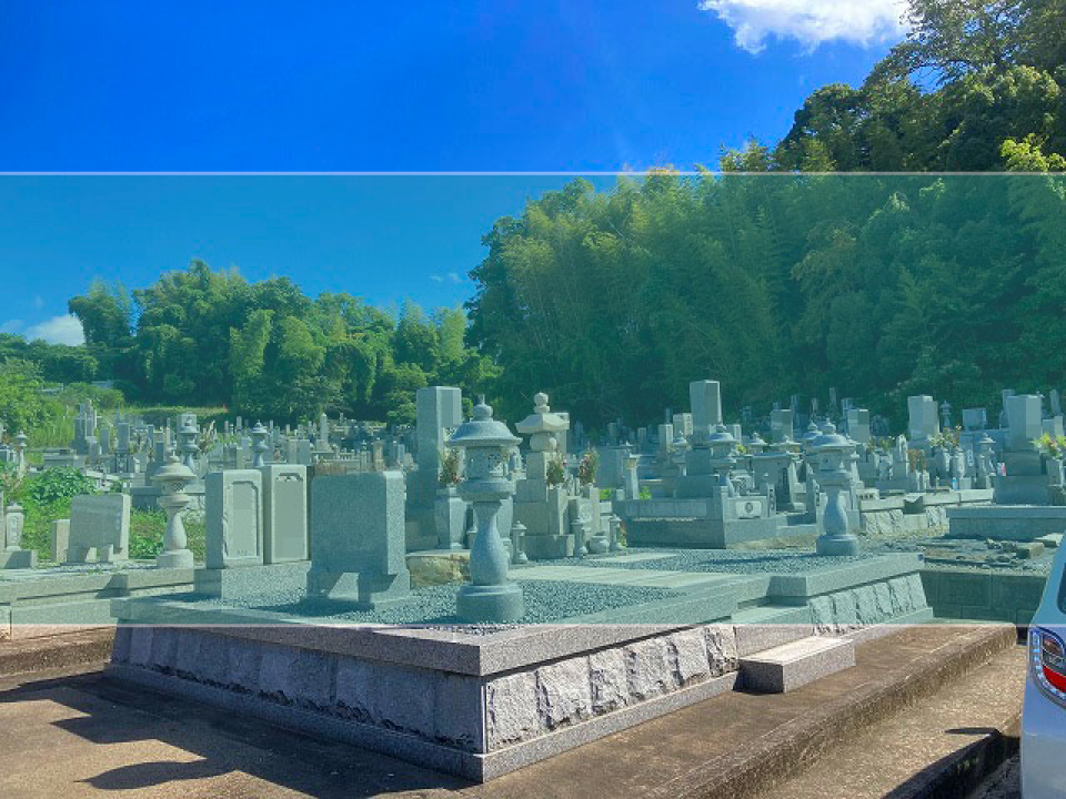 中臣中央墓地の墓地風景