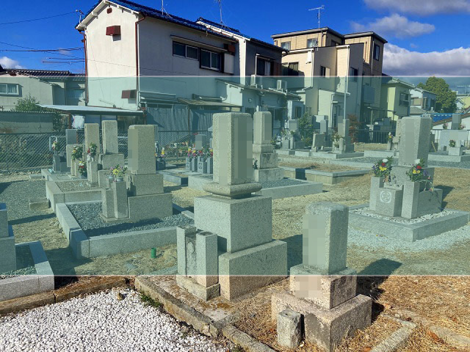 久代新田墓地の墓地風景