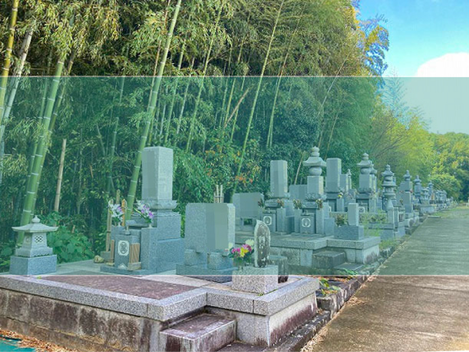 住吉町墓地の墓地風景