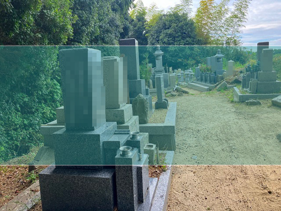 入野東墓地の墓地風景