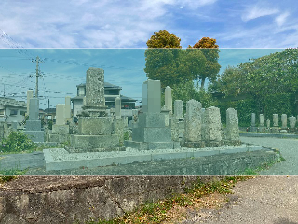 円長寺墓地の墓地風景