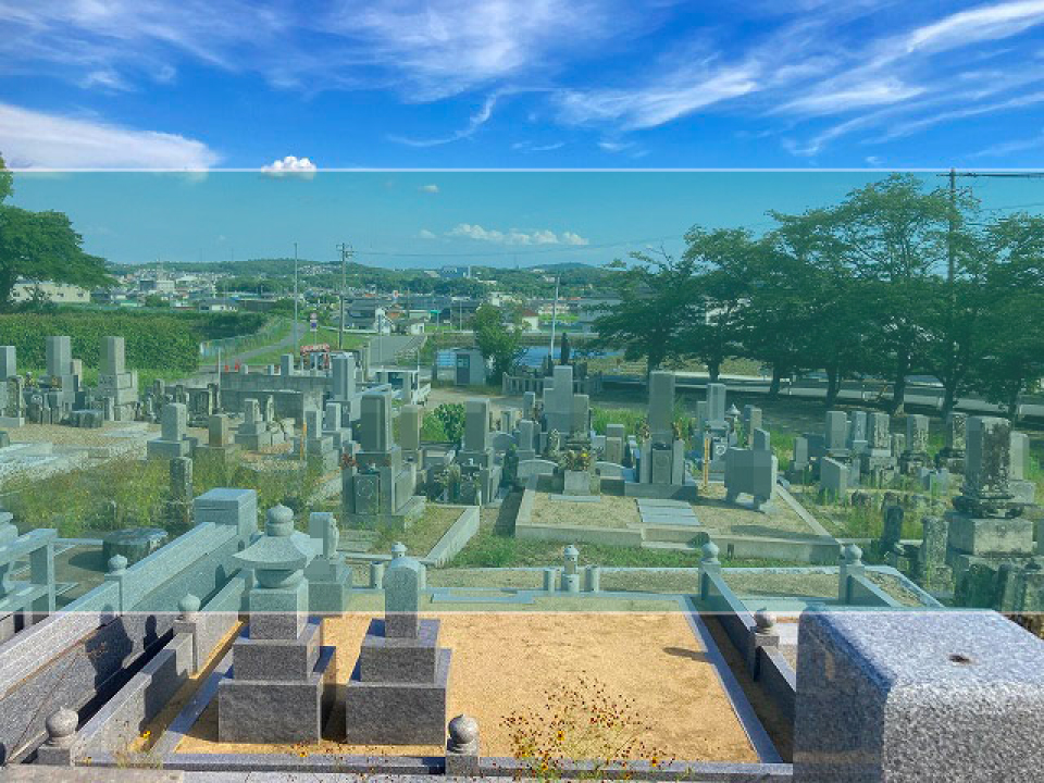加佐東・跡部共同墓地の墓地風景