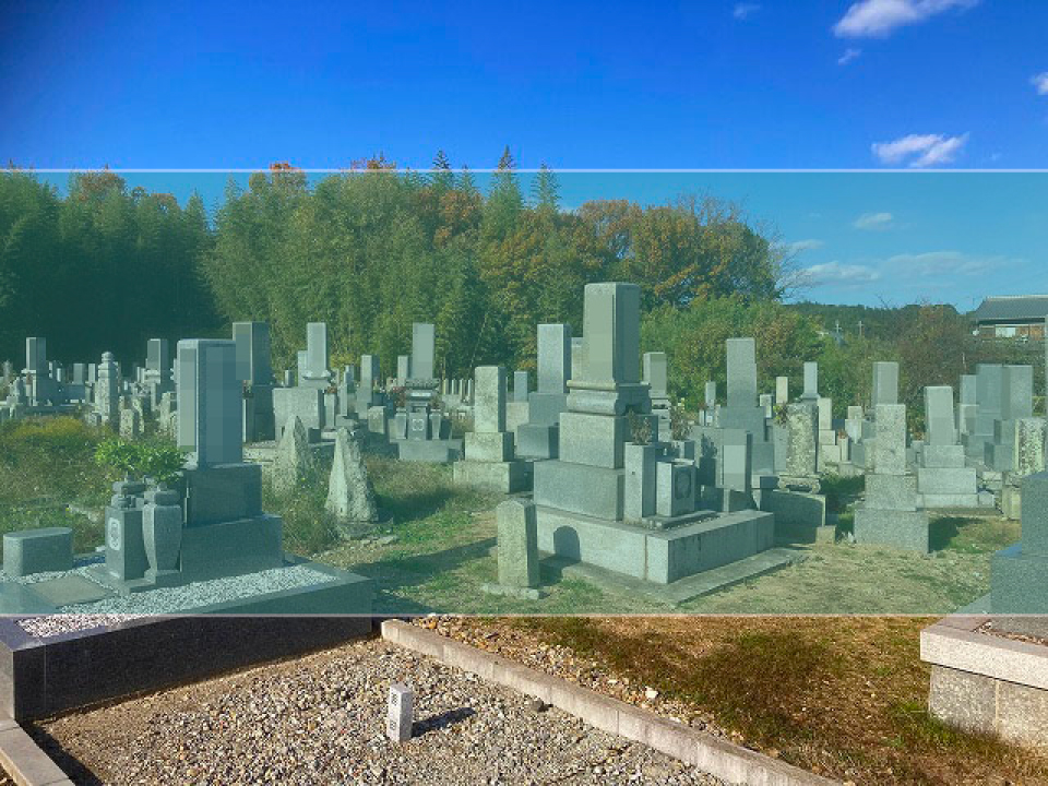北浦墓地の墓地風景