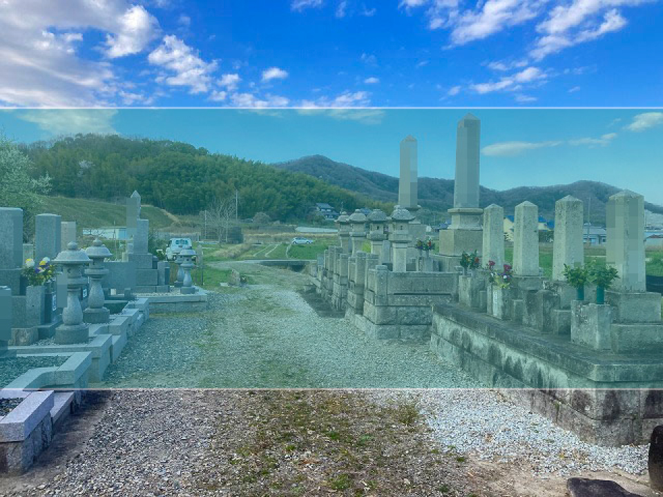 原新田墓地の墓地風景