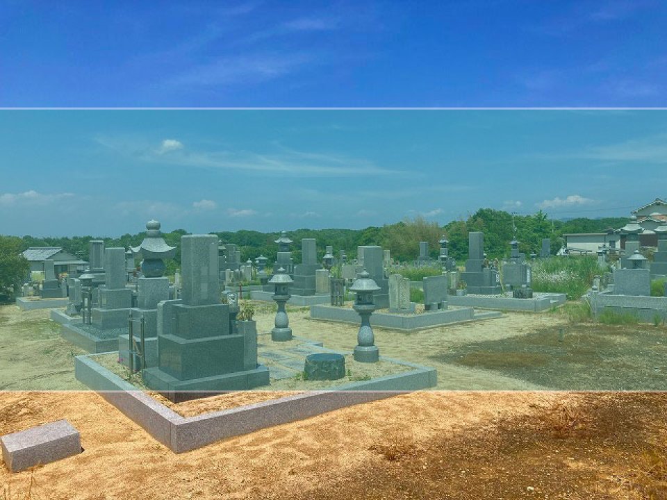 古神西山墓地の墓地風景