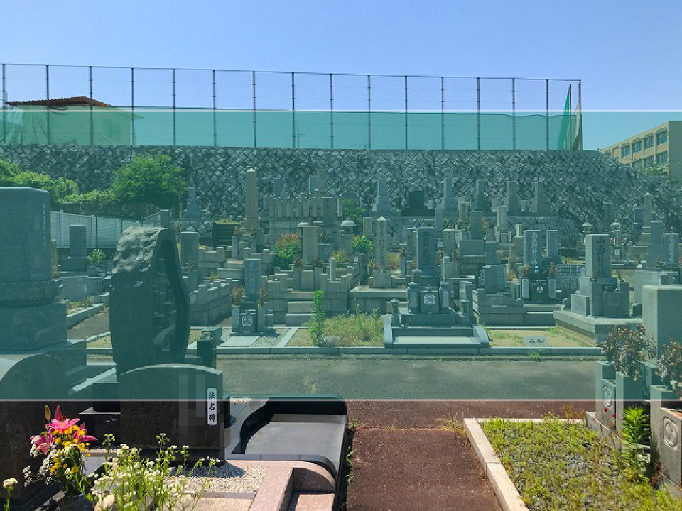 吉田北墓苑の墓地風景