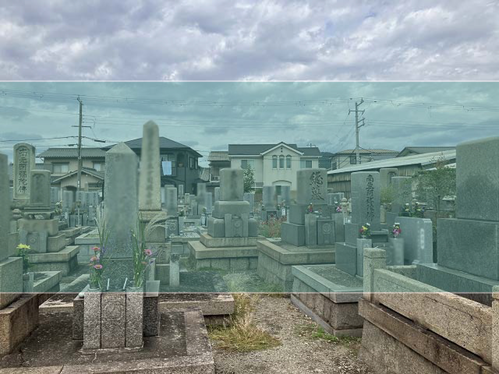 天満墓地の墓地風景