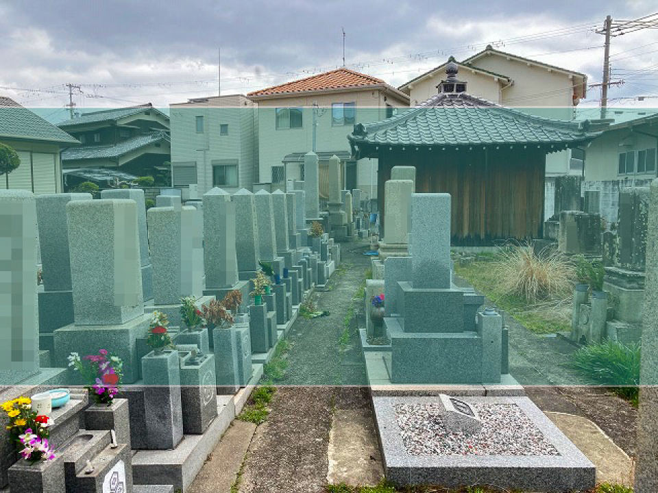 安田地蔵堂墓地の墓地風景
