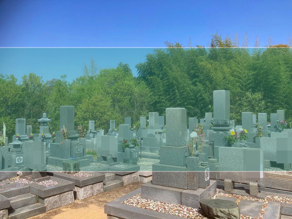 宿原西墓地の墓地風景