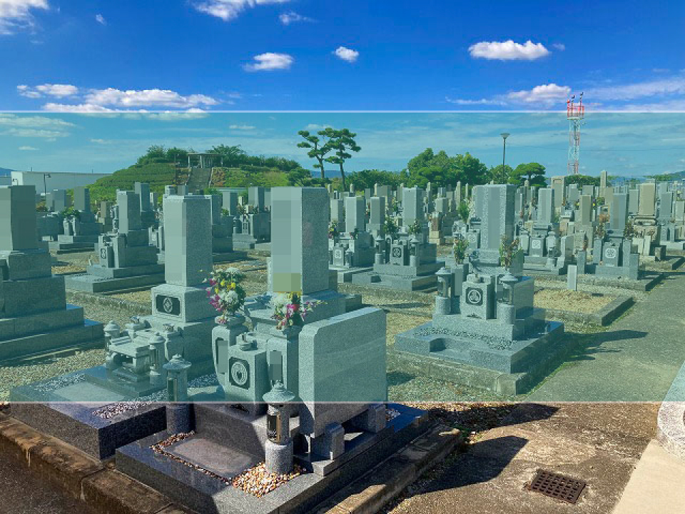 岩屋墓地の墓地風景