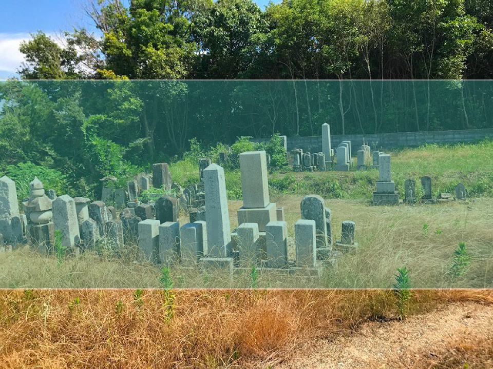 常本墓地の墓地風景