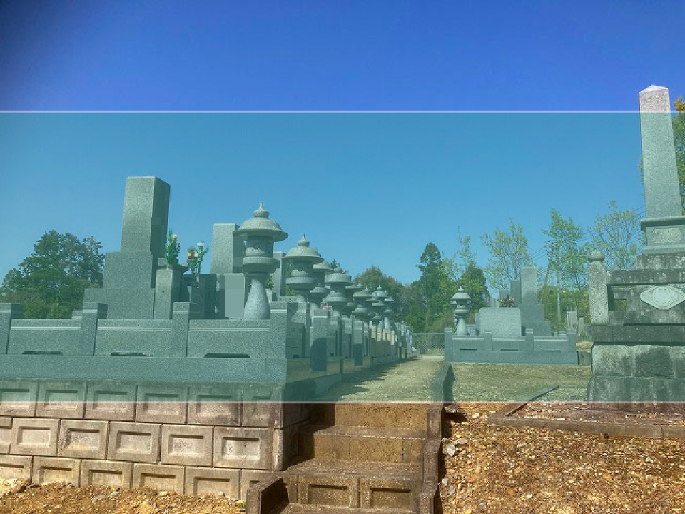 平井墓地の墓地風景