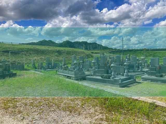 戸田井町墓地の墓地風景