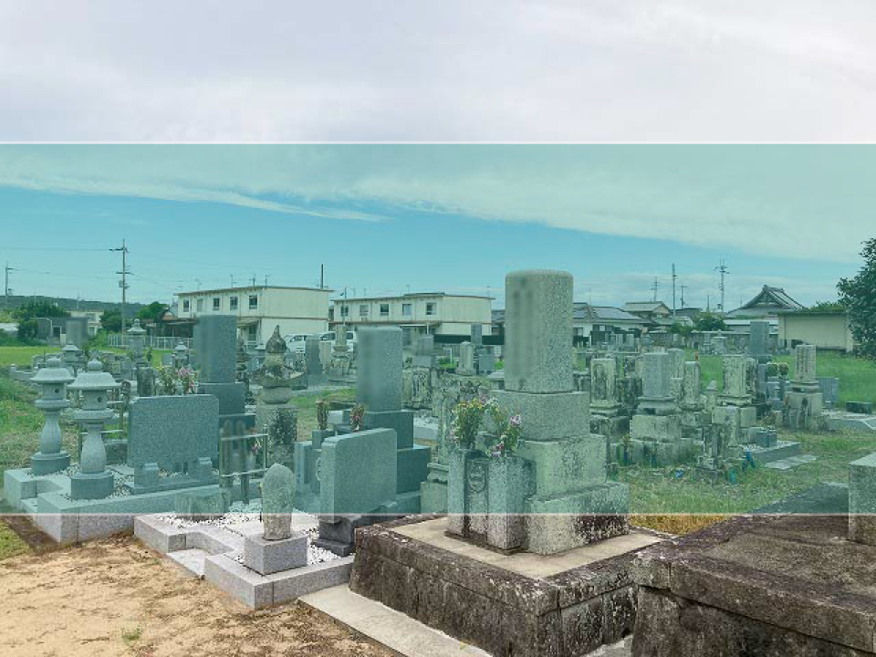 新畑墓地の墓地風景