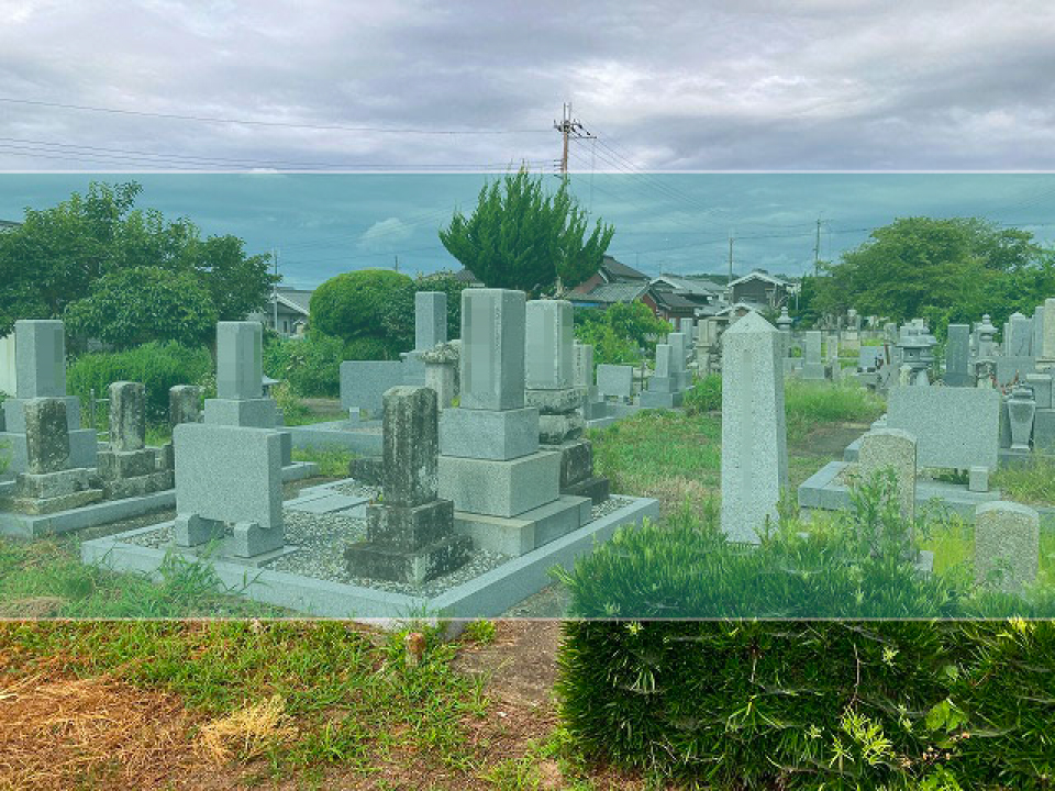 新部町第二共同墓地の墓地風景