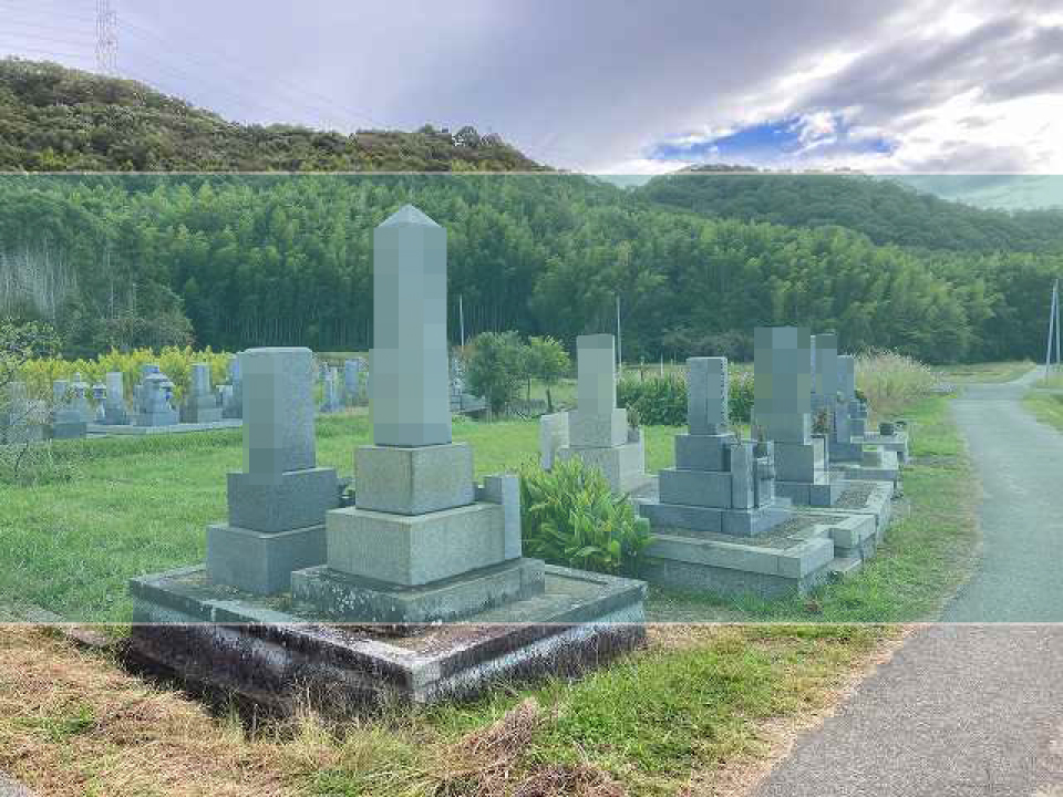 明田墓地の墓地風景