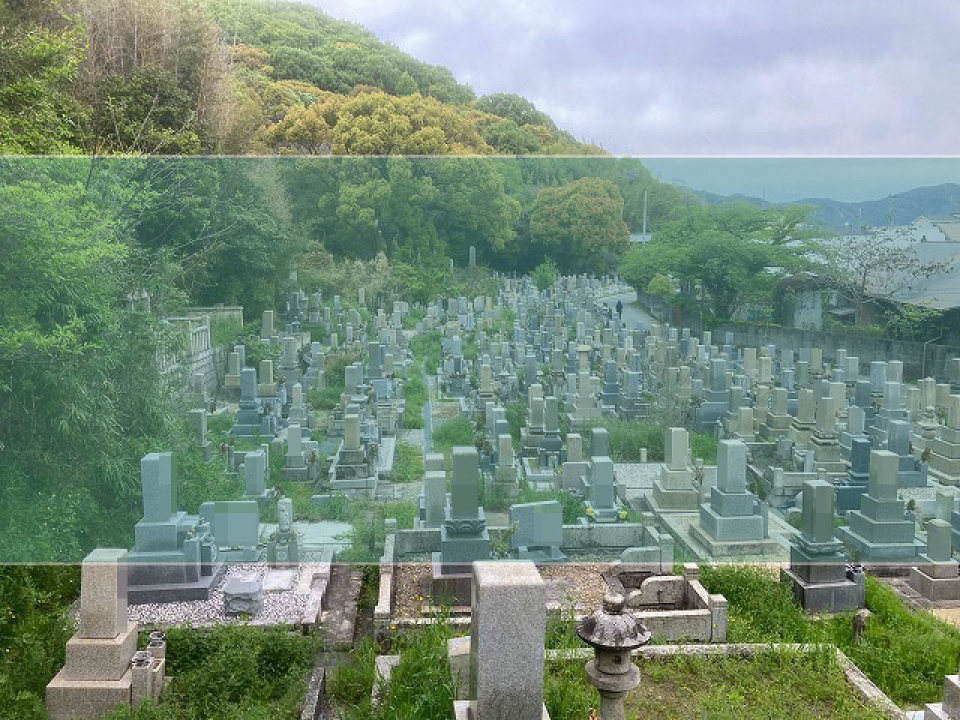 曽根墓地の墓地風景