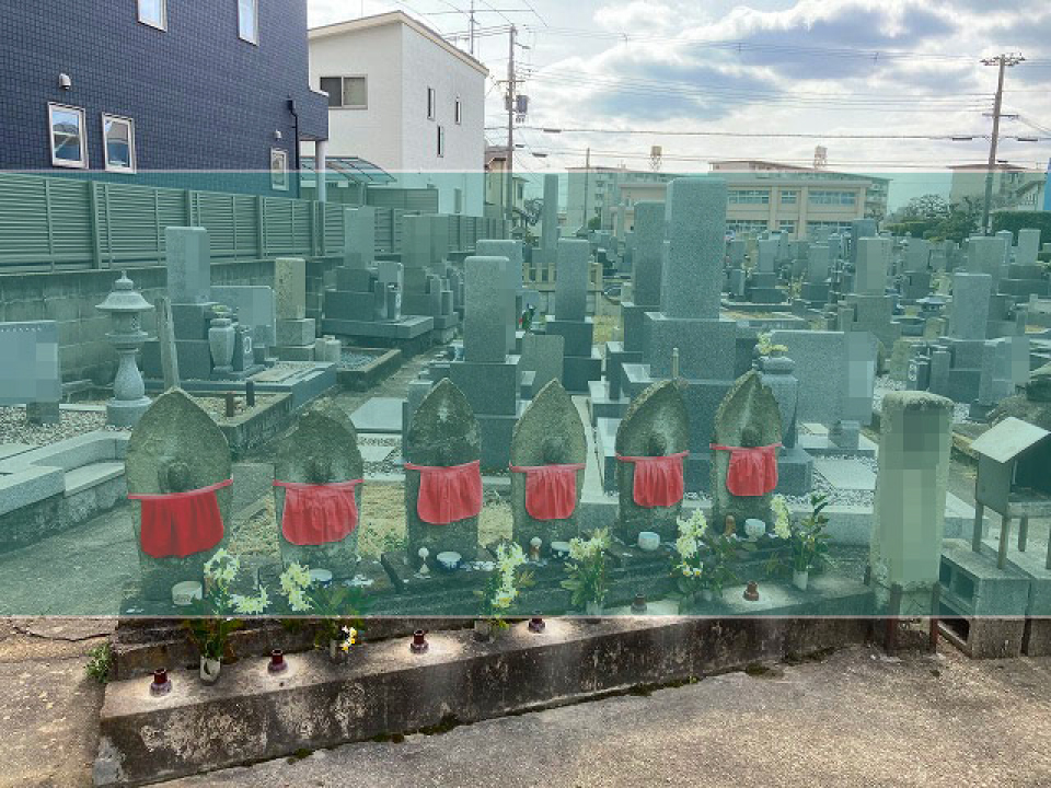 本町墓地の墓地風景