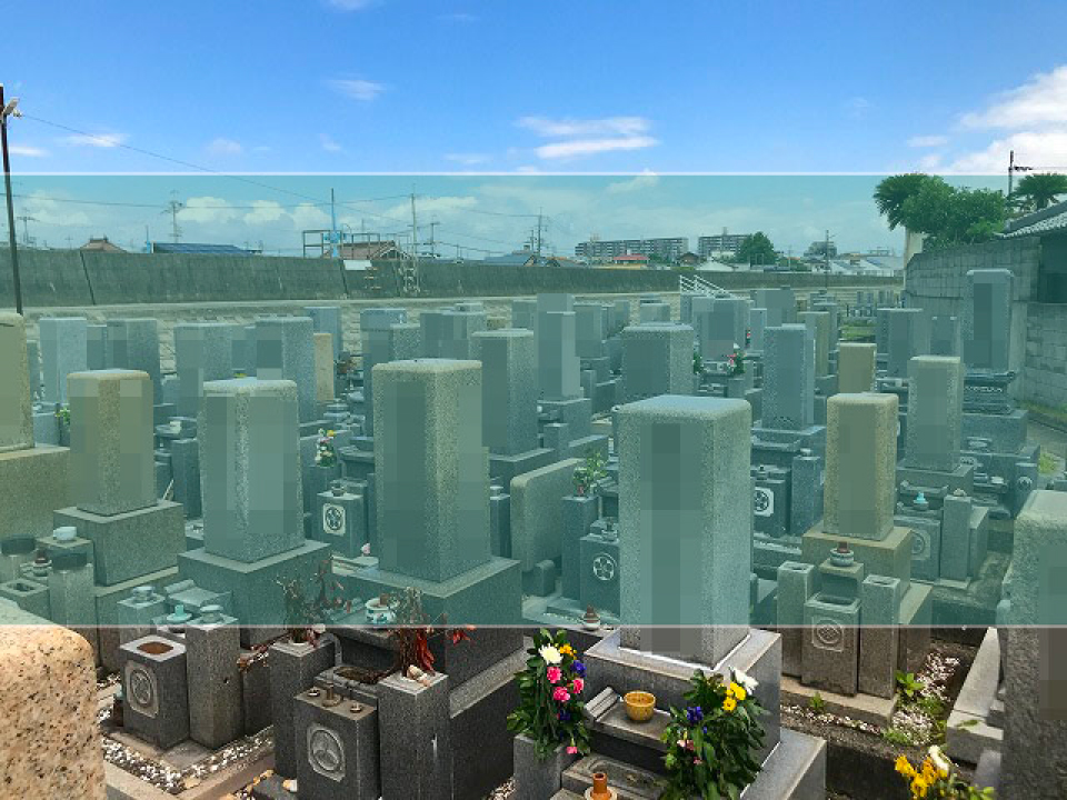 東島納骨堂墓地の墓地風景
