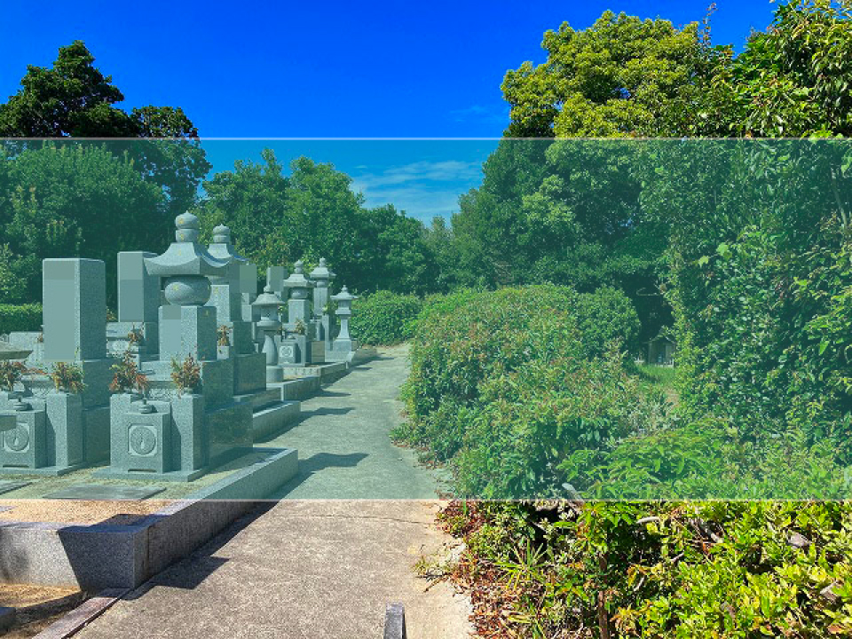 東桃川墓地の墓地風景