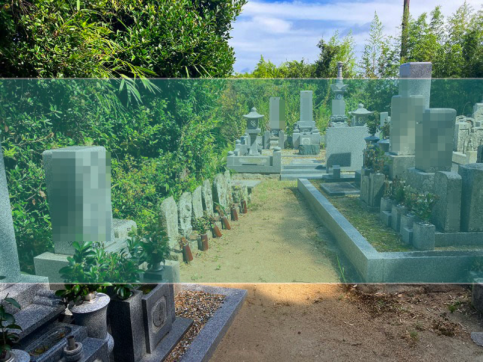 桃川配水池墓地の墓地風景