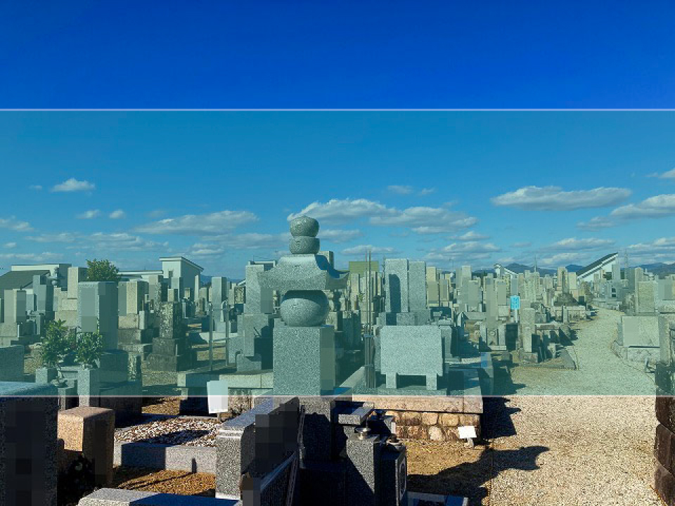 横山墓地の墓地風景