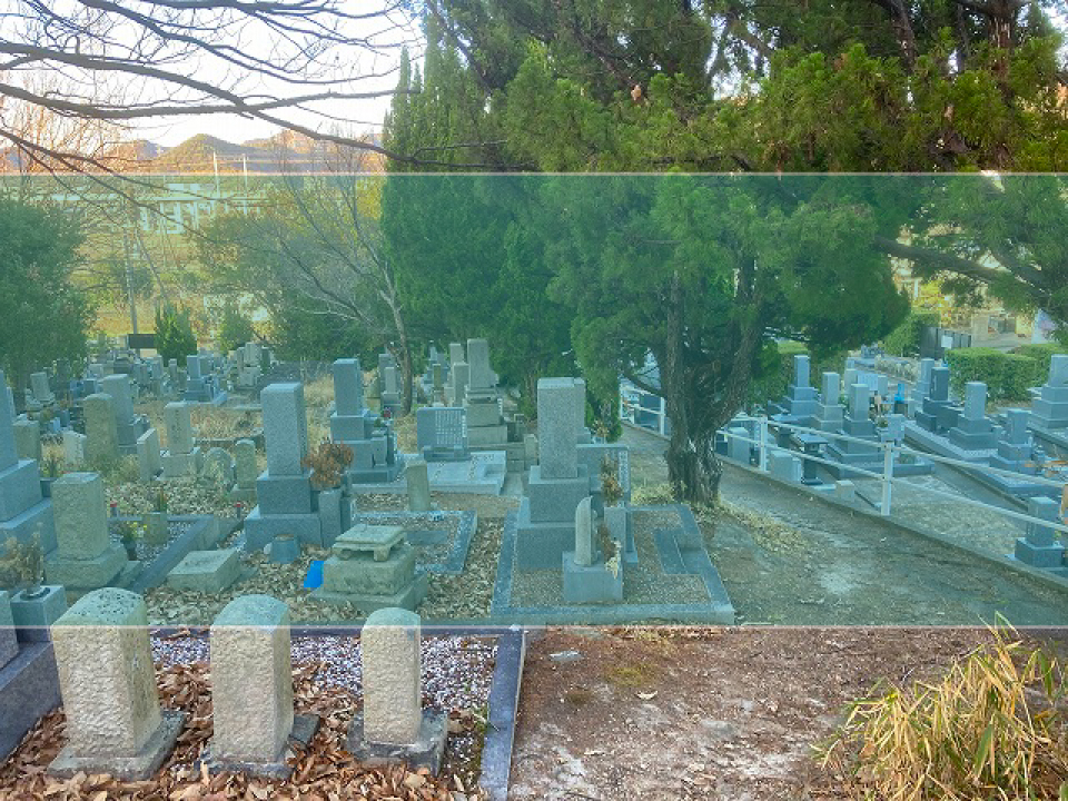 牛谷霊園の墓地風景