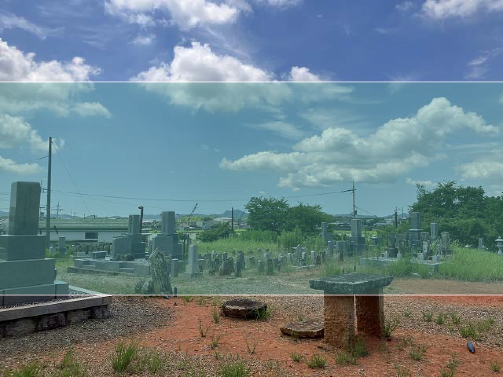 王子山墓地の墓地風景