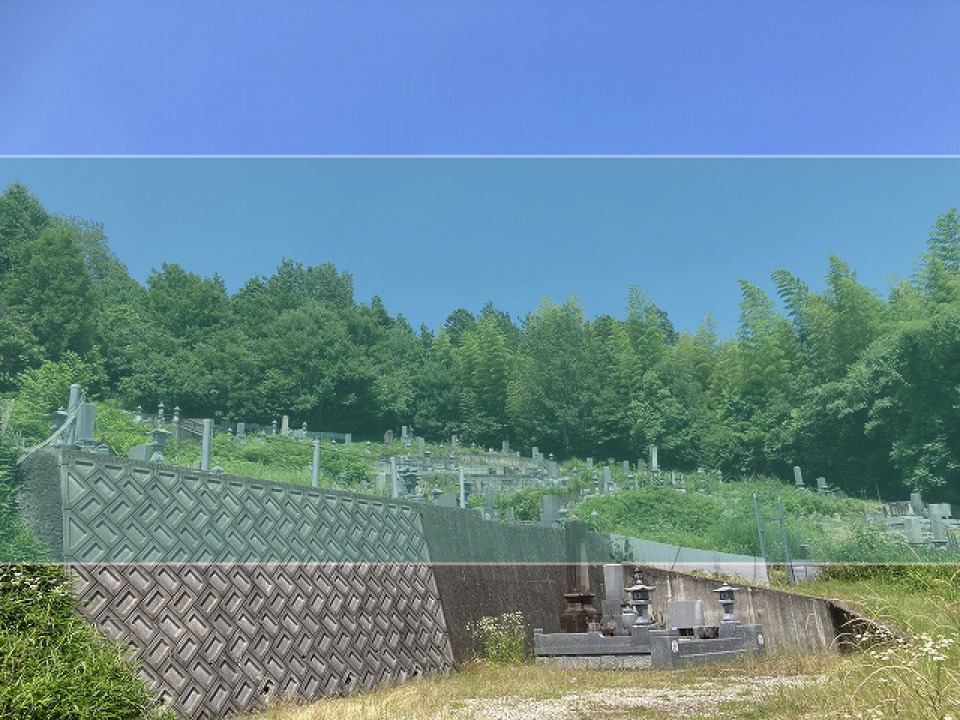 中野町墓地の墓地風景
