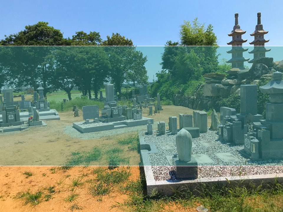 神納墓地の墓地風景