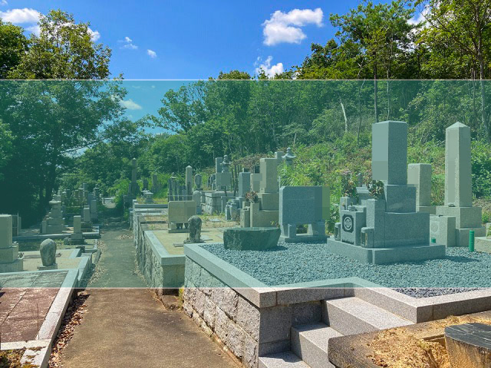 福島墓地の墓地風景