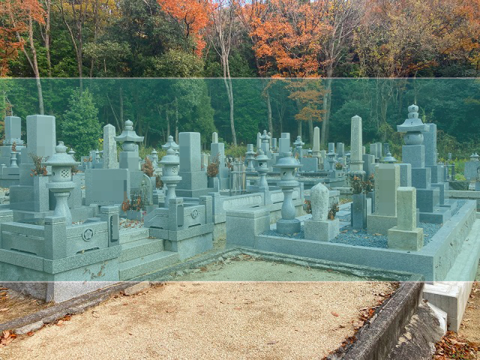 細田墓地の墓地風景