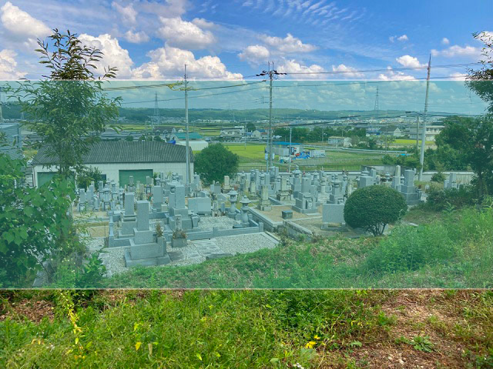 花尻墓地の墓地風景