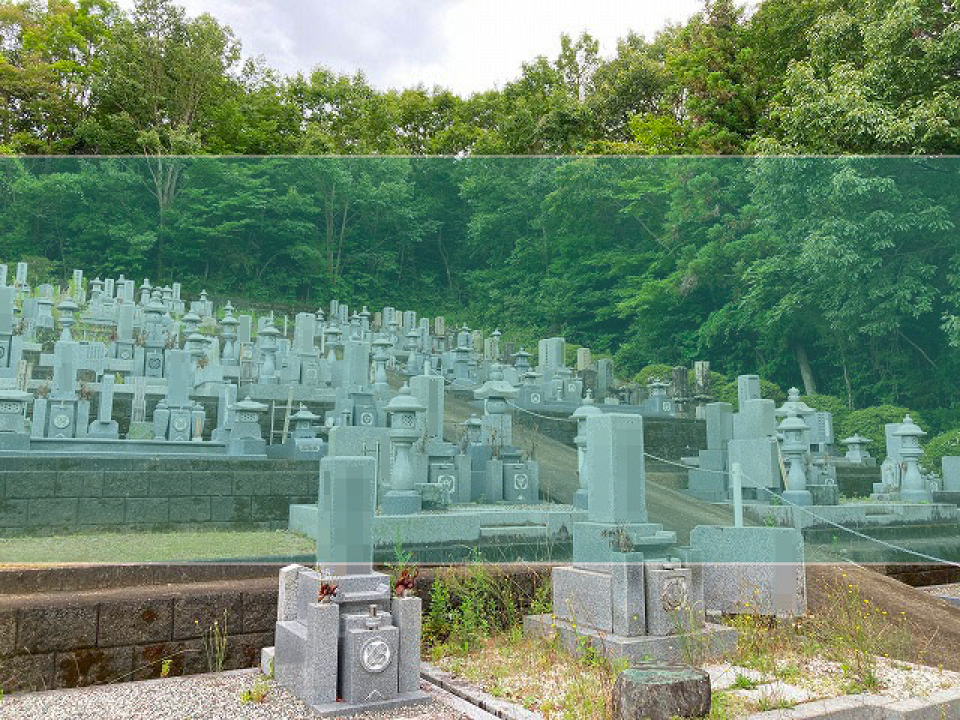 菅田町墓苑の墓地風景
