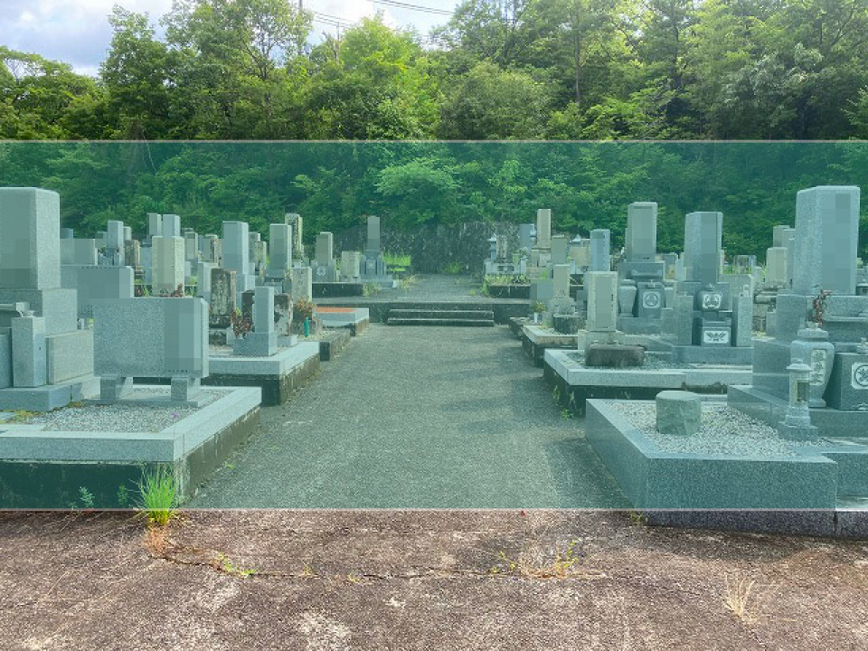 藪墓地の墓地風景