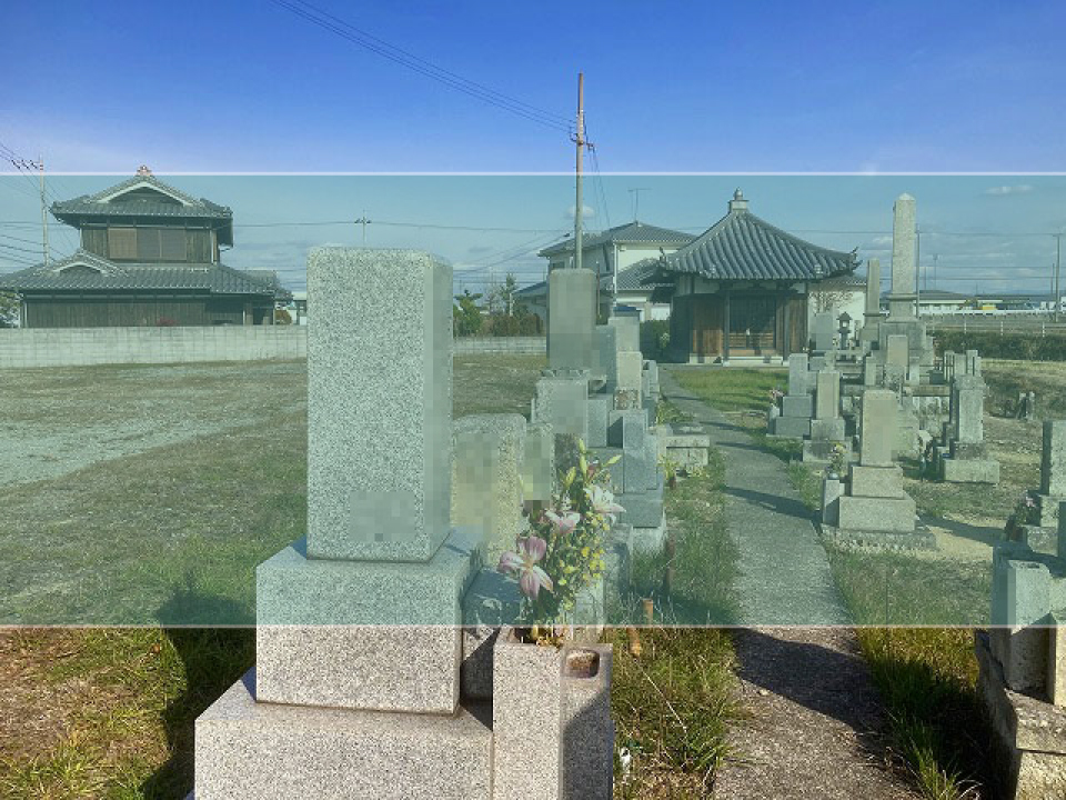 蛸草御堂墓地の墓地風景