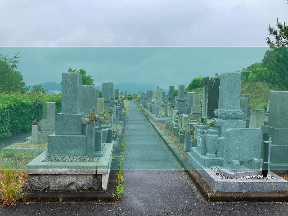 西条霊園の墓地風景