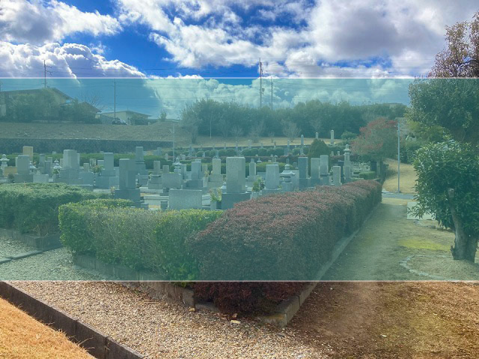 西這田墓地の墓地風景