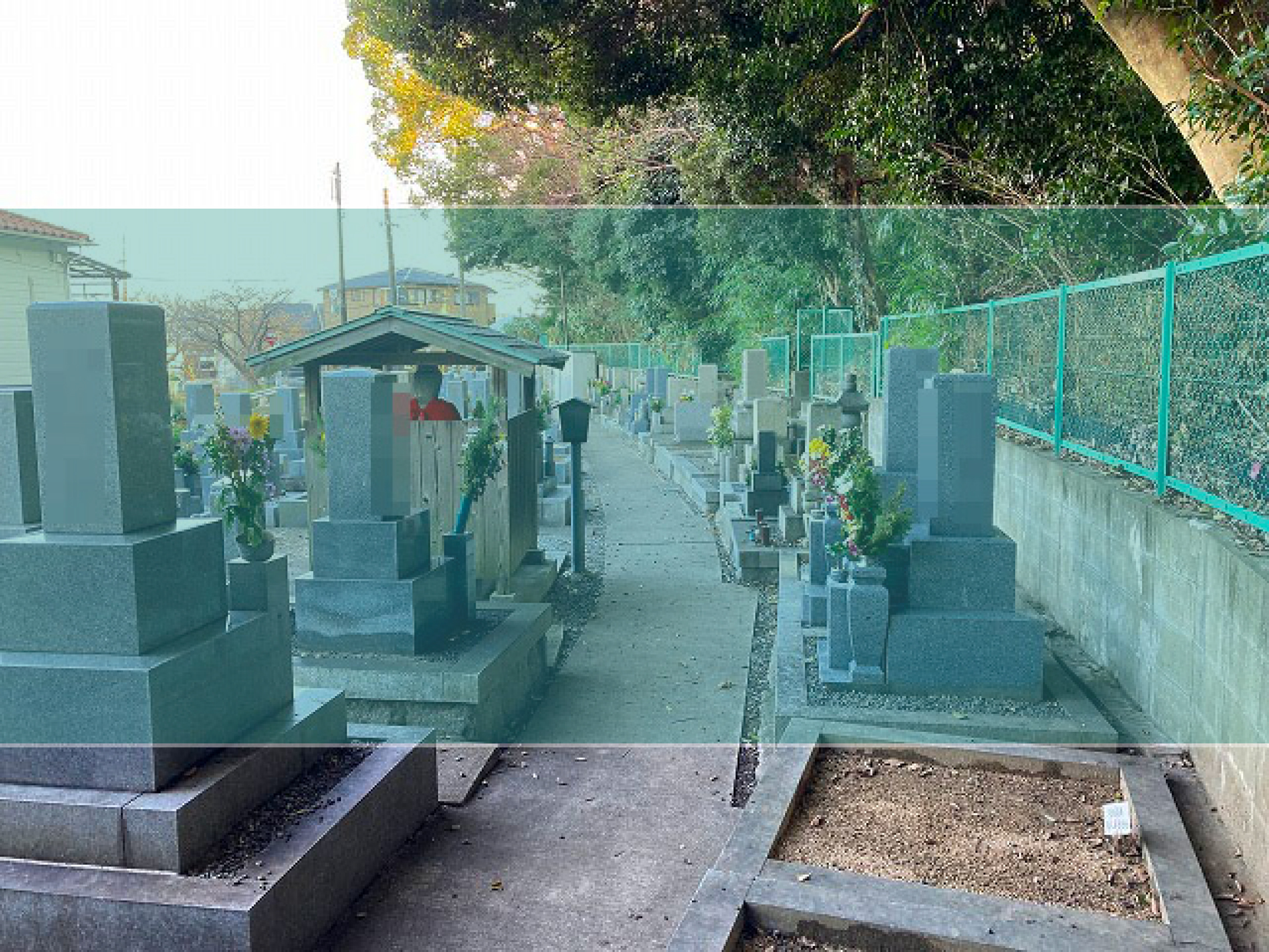 辻村墓地の墓地風景