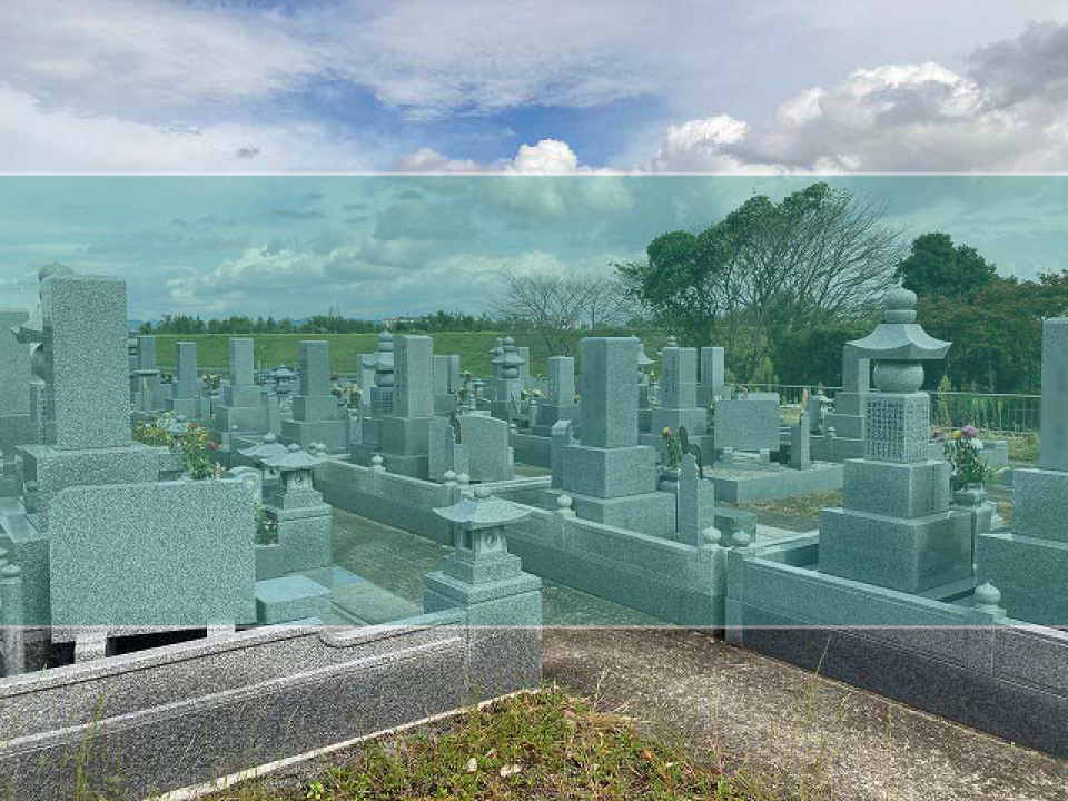 蓬莱野墓地の墓地風景