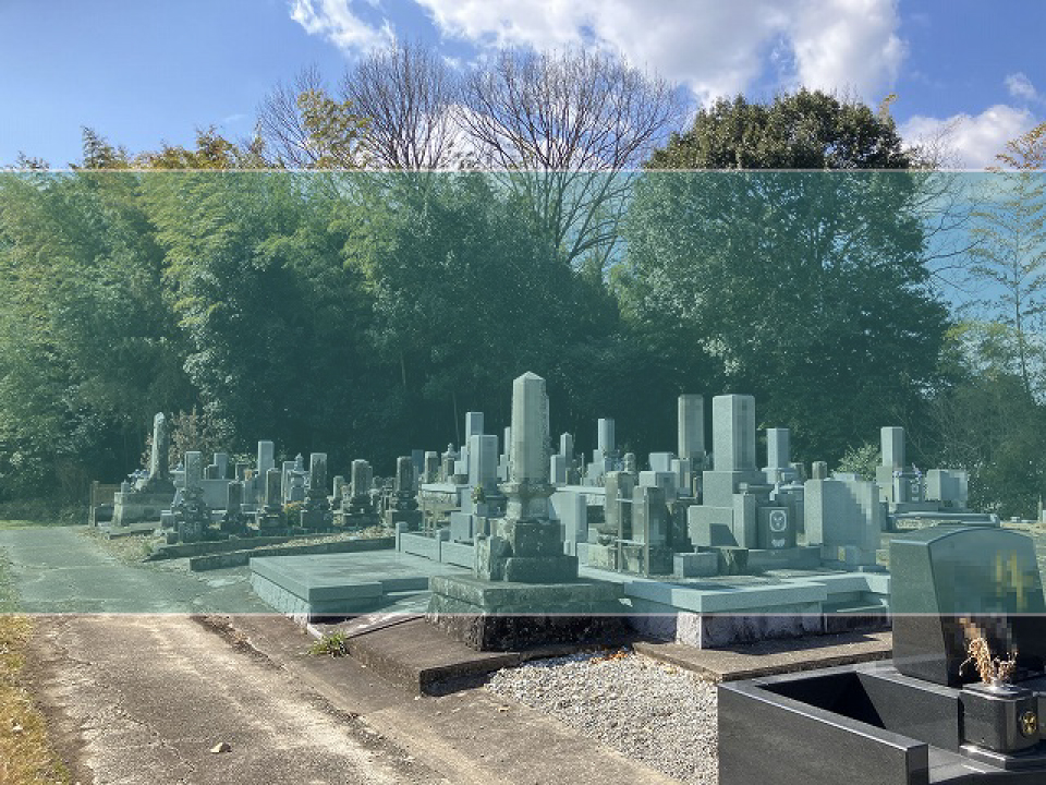 鎮岩町東墓地の墓地風景