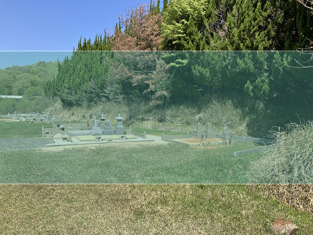 長池墓地の墓地風景