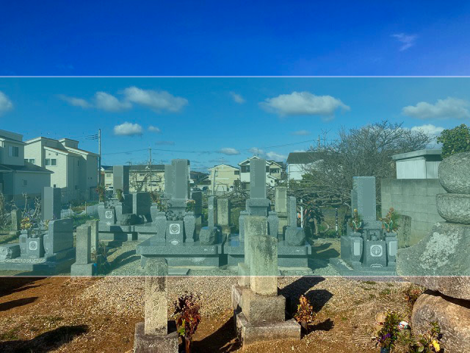 長砂墓地の墓地風景