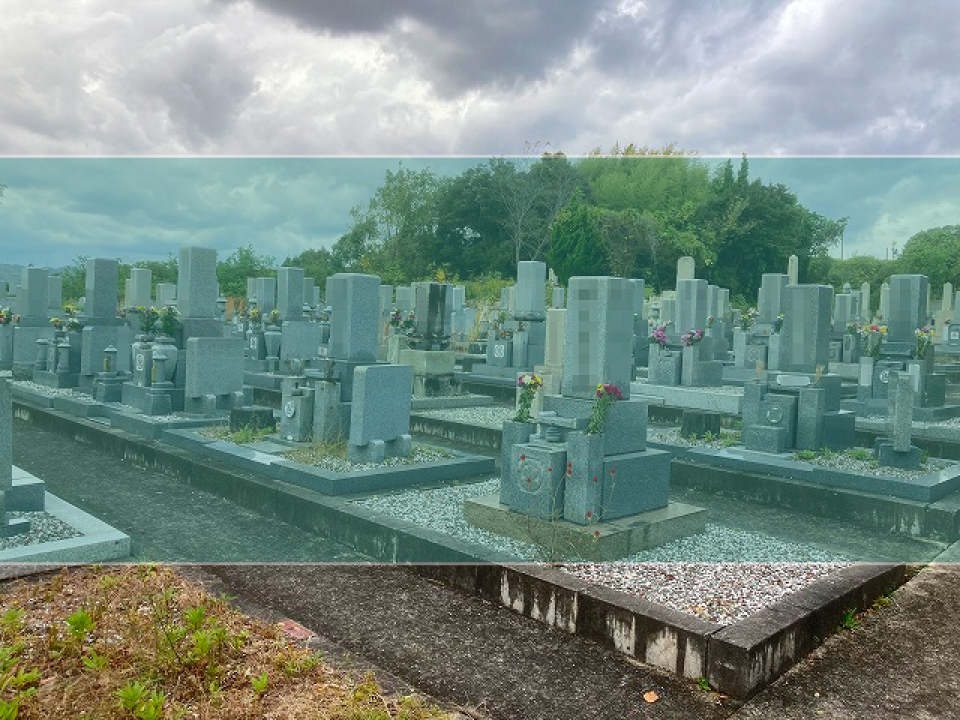 願生寺墓地の墓地風景