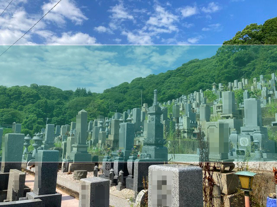 高木墓地の墓地風景